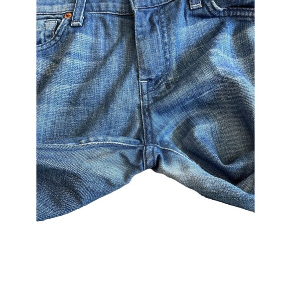 7 For All Mankind Women's Dojo Embroidered Pocket Denim Bermuda Shorts 28 - Picture 8 of 9